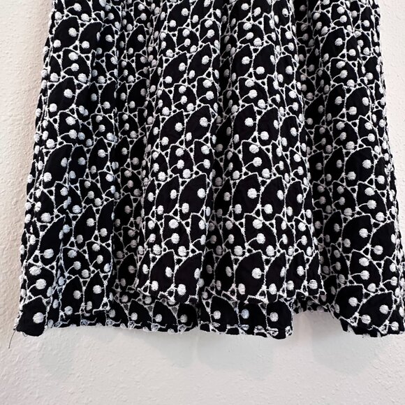 Ann Taylor Loft Eyelet Smocked Yoke Swing Dress, Size Small - Picture 7 of 9